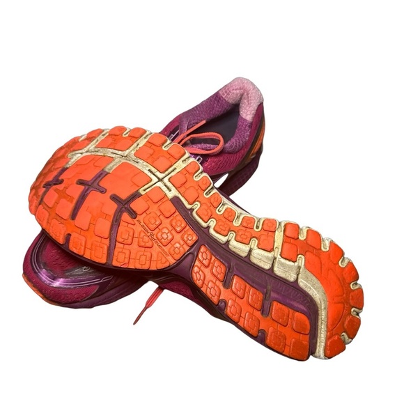 BROOKS Ghost Running Shoe 8th Edition Pink/Purple with Orange Size 11 - Picture 13 of 14